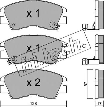 Fri.Tech. 117.0 - Kit pastiglie freno, Freno a disco autozon.pro