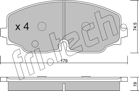 Fri.Tech. 1171.0 - Kit pastiglie freno, Freno a disco autozon.pro