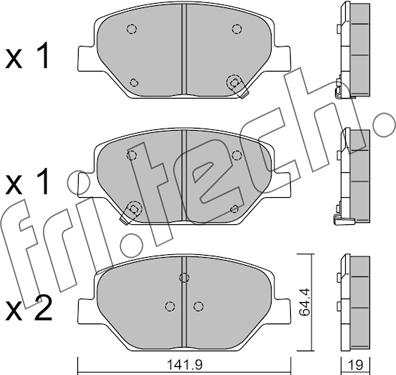 Fri.Tech. 1178.0 - Kit pastiglie freno, Freno a disco autozon.pro