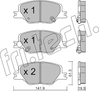 Fri.Tech. 1177.0 - Kit pastiglie freno, Freno a disco autozon.pro