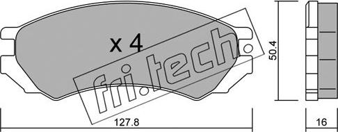 Fri.Tech. 184.0 - Kit pastiglie freno, Freno a disco autozon.pro