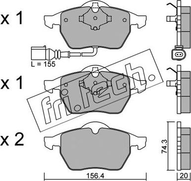 Fri.Tech. 188.4 - Kit pastiglie freno, Freno a disco autozon.pro