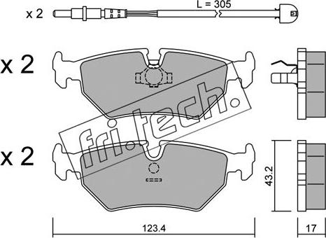 Fri.Tech. 182.1W - Kit pastiglie freno, Freno a disco autozon.pro