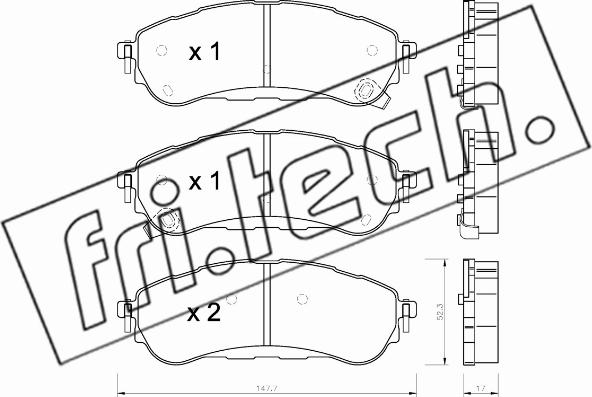 Fri.Tech. 1344.0 - Kit pastiglie freno, Freno a disco autozon.pro