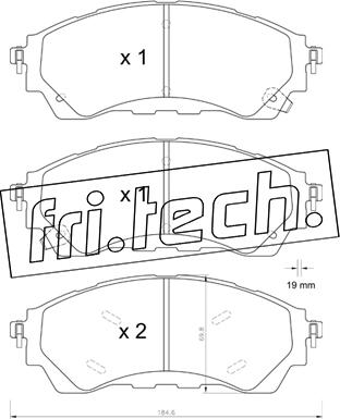 Fri.Tech. 1343.0 - Kit pastiglie freno, Freno a disco autozon.pro