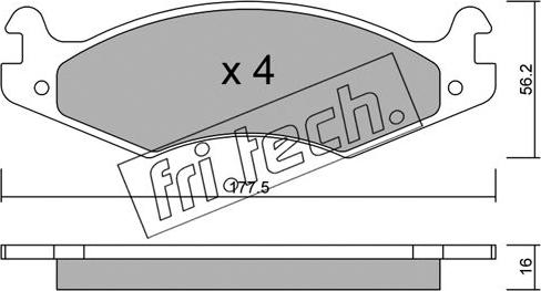 Fri.Tech. 135.0 - Kit accessori, Ganasce freno autozon.pro