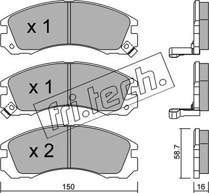 Fri.Tech. 136.0 - Kit pastiglie freno, Freno a disco autozon.pro