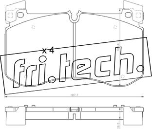 Fri.Tech. 1308.0 - Kit pastiglie freno, Freno a disco autozon.pro