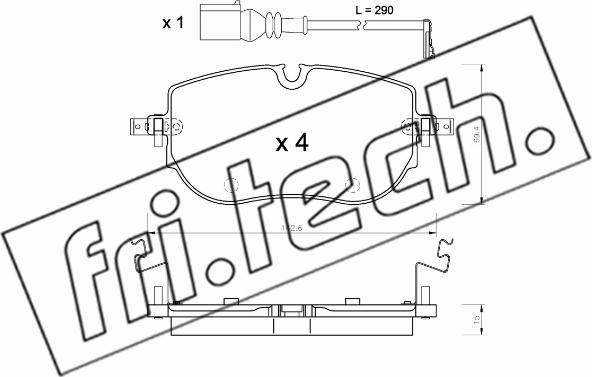 Fri.Tech. 1319.0 - Kit pastiglie freno, Freno a disco autozon.pro