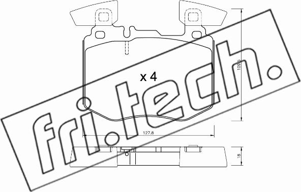 Fri.Tech. 1310.0 - Kit pastiglie freno, Freno a disco autozon.pro