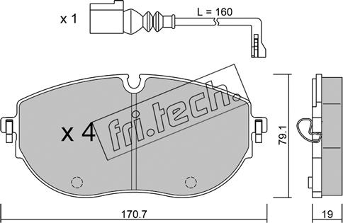 Fri.Tech. 1322.0 - Kit pastiglie freno, Freno a disco autozon.pro