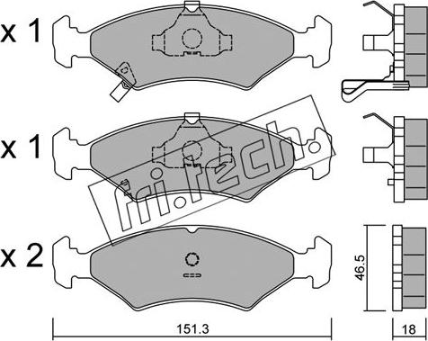 Fri.Tech. 129.0 - Kit pastiglie freno, Freno a disco autozon.pro