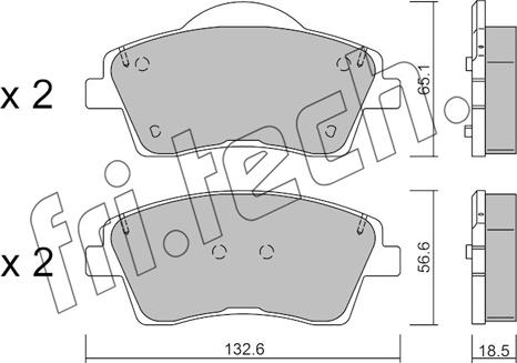 Fri.Tech. 1249.0 - Kit pastiglie freno, Freno a disco autozon.pro