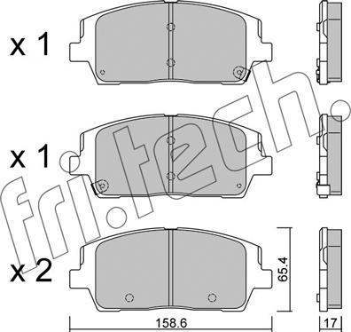 Fri.Tech. 1244.0 - Kit pastiglie freno, Freno a disco autozon.pro