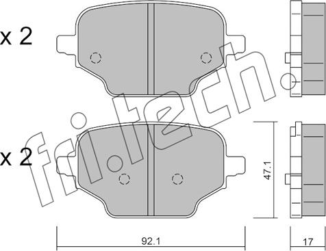 Fri.Tech. 1245.0 - Kit pastiglie freno, Freno a disco autozon.pro