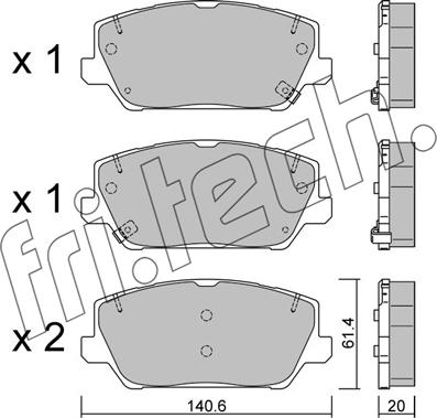 Fri.Tech. 1241.0 - Kit pastiglie freno, Freno a disco autozon.pro