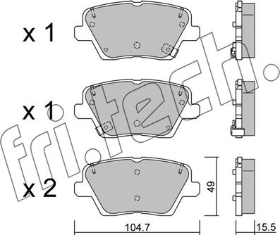 Fri.Tech. 1243.0 - Kit pastiglie freno, Freno a disco autozon.pro