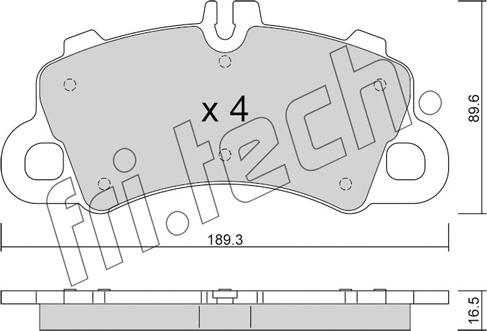 Fri.Tech. 1259.0 - Kit pastiglie freno, Freno a disco autozon.pro