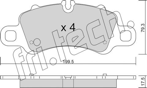 Fri.Tech. 1254.0 - Kit pastiglie freno, Freno a disco autozon.pro