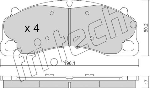 Fri.Tech. 1256.0 - Kit pastiglie freno, Freno a disco autozon.pro