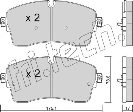 Fri.Tech. 1250.0 - Kit pastiglie freno, Freno a disco autozon.pro