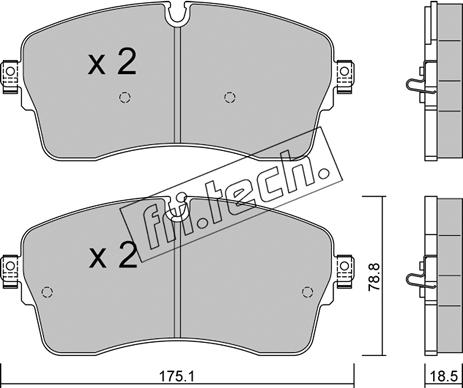 Fri.Tech. 1250.1 - Kit pastiglie freno, Freno a disco autozon.pro