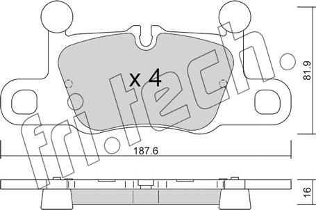 Fri.Tech. 1258.0 - Kit pastiglie freno, Freno a disco autozon.pro