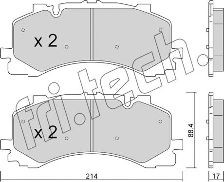 Fri.Tech. 1252.0 - Kit pastiglie freno, Freno a disco autozon.pro