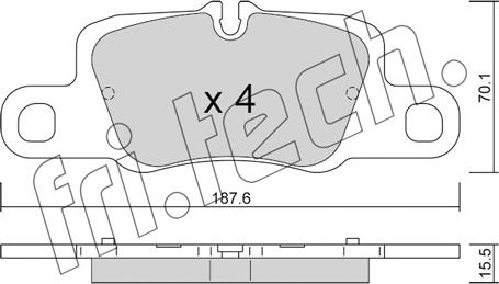 Fri.Tech. 1257.0 - Kit pastiglie freno, Freno a disco autozon.pro