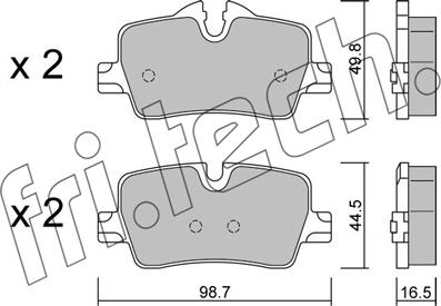 Fri.Tech. 1264.0 - Kit pastiglie freno, Freno a disco autozon.pro