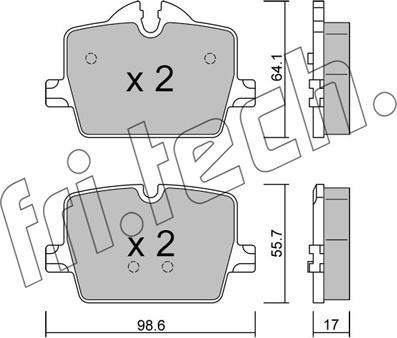 Fri.Tech. 1265.0 - Kit pastiglie freno, Freno a disco autozon.pro