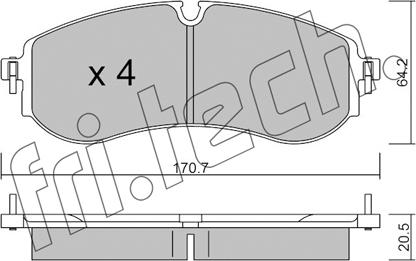 Fri.Tech. 1263.0 - Kit pastiglie freno, Freno a disco autozon.pro