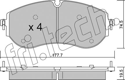 Fri.Tech. 1262.0 - Kit pastiglie freno, Freno a disco autozon.pro