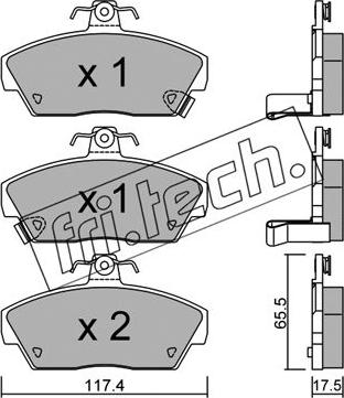 Fri.Tech. 121.0 - Kit pastiglie freno, Freno a disco autozon.pro