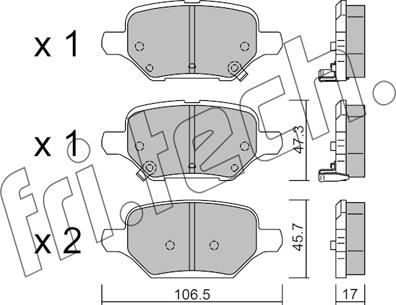 Fri.Tech. 1213.0 - Kit pastiglie freno, Freno a disco autozon.pro