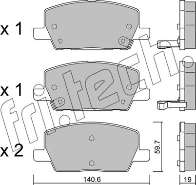 Fri.Tech. 1212.0 - Kit pastiglie freno, Freno a disco autozon.pro