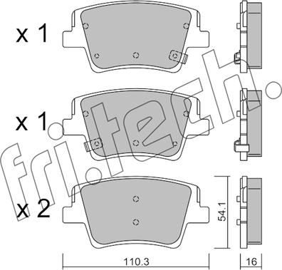 Fri.Tech. 1284.0 - Kit pastiglie freno, Freno a disco autozon.pro