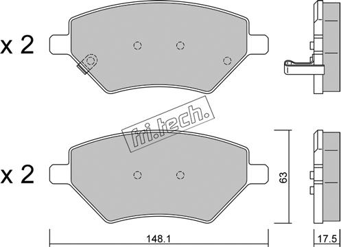 Fri.Tech. 1286.0 - Kit pastiglie freno, Freno a disco autozon.pro