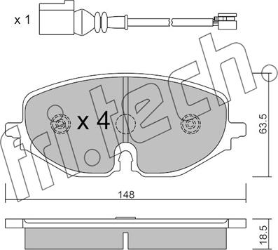 Fri.Tech. 1280.0 - Kit pastiglie freno, Freno a disco autozon.pro