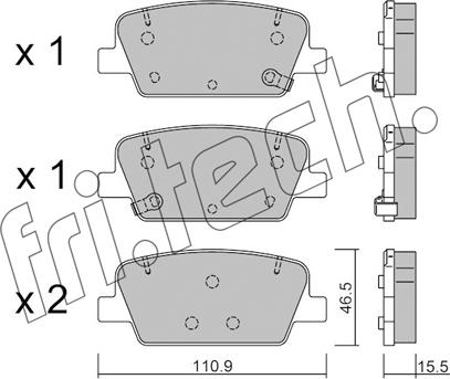 Fri.Tech. 1283.0 - Kit pastiglie freno, Freno a disco autozon.pro