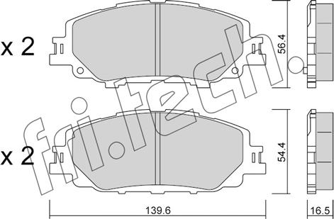 Fri.Tech. 1235.0 - Kit pastiglie freno, Freno a disco autozon.pro