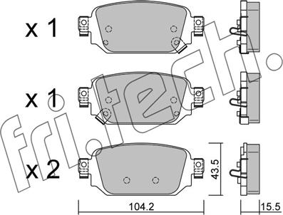 Fri.Tech. 1238.0 - Kit pastiglie freno, Freno a disco autozon.pro