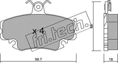 Fri.Tech. 122.0 - Kit pastiglie freno, Freno a disco autozon.pro