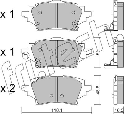 Fri.Tech. 1228.0 - Kit pastiglie freno, Freno a disco autozon.pro