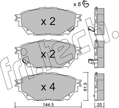 Fri.Tech. 1222.0 - Kit pastiglie freno, Freno a disco autozon.pro