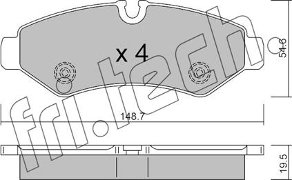 Fri.Tech. 1275.0 - Kit pastiglie freno, Freno a disco autozon.pro