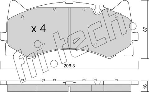 Fri.Tech. 1271.0 - Kit pastiglie freno, Freno a disco autozon.pro