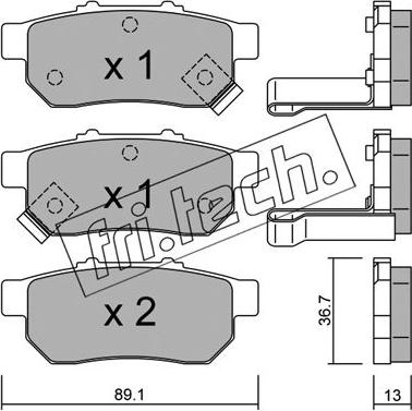 Fri.Tech. 179.1 - Kit pastiglie freno, Freno a disco autozon.pro