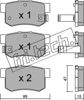 Fri.Tech. 176.0 - Kit pastiglie freno, Freno a disco autozon.pro