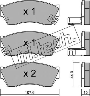 Fri.Tech. 171.0 - Kit pastiglie freno, Freno a disco autozon.pro